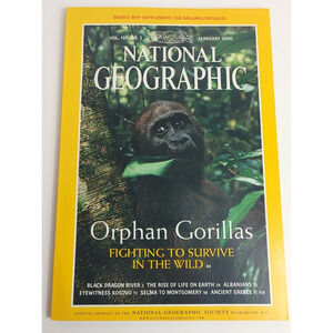 National Geographic Magazine February 2000 Orphan Gorillas (No Map)